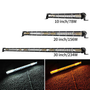 Barre LED de travail pour voiture de 10, 20, 30 pouces, lumière jaune et blanche, clignotante, faisceau spot et large, pour tout-terrain, 4x4, Jeep, ATV, camion, tracteur - Product Image 4