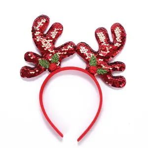 Neue Kinder schöne Weihnachten Haarband Cartoon Schneemann Santa Geweih Stirnband Party dekorative Haar bänder