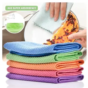 Multi-Surface Glass Stain Removing Microfiber Towel Cleaning Wipe Microfiber Cleaning Cloth
