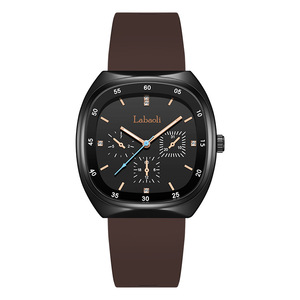 LABAOLIトップブランドレディースウォッチクォーツレザーストラップスクエアビッグダイヤルウォッチ女性用ラグジュアリーカジュアル防水腕時計reloj - Product Image 5