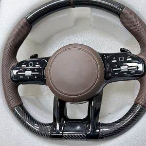 W117พวงมาลัยรถหนังคาร์บอนไฟเบอร์สำหรับ <span class=keywords><strong>Mercedes</strong></span> Benz, W211 W218 W222 W212 C63 W176 CLS W204 W205 GLE 2024 W447 W213 CLA <span class=keywords><strong>AMG</strong></span> - Product Image 4