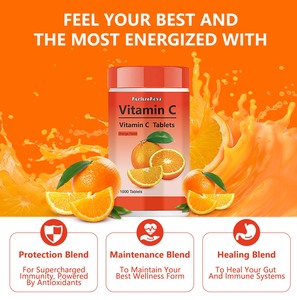 Tabletas de vitamina <span class=keywords><strong>C</strong></span> con sabor a naranja de exportación para comercio exterior, empaquetadas en 1000 piezas, stock de fábrica, disponibles para producción <span class=keywords><strong>OEM</strong></span> - Product Image 5