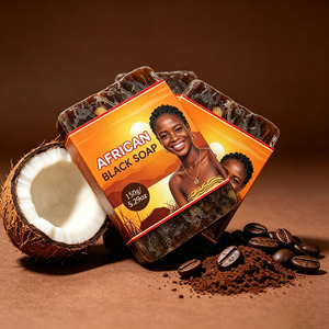 Organic African Black <b>Soap</b> 150g Handmade Face Body Cleanser For Acne Dark Spots Skin Care - Product Image 4
