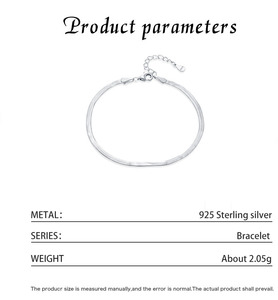 S925 Silver Minimalist Chain All Occasion <b>Adjustable</b> Herringbone <b>Bracelet</b> Round Link Design Everyday Wear Unisex Jewelry - Product Image 2