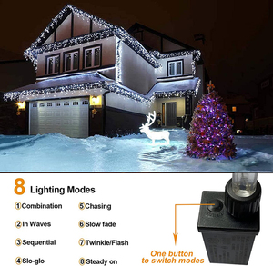 Nouveau LED Étanche Guirlande Rideau Lumière Décoratif Fée Cascade Led Lumières De Noël Glaçon - Product Image 4