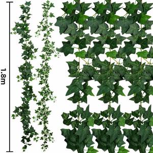 <span class=keywords><strong>Lierre</strong></span> artificiel de 1,8 m en PE, feuilles vertes avec tige pliable pour la décoration intérieure - Product Image 4