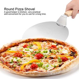<span class=keywords><strong>Pelle</strong></span> à <span class=keywords><strong>pizza</strong></span> ronde de 12 pouces en acier inoxydable avec manche en <span class=keywords><strong>bois</strong></span> pour four à <span class=keywords><strong>pizza</strong></span> - Product Image 3