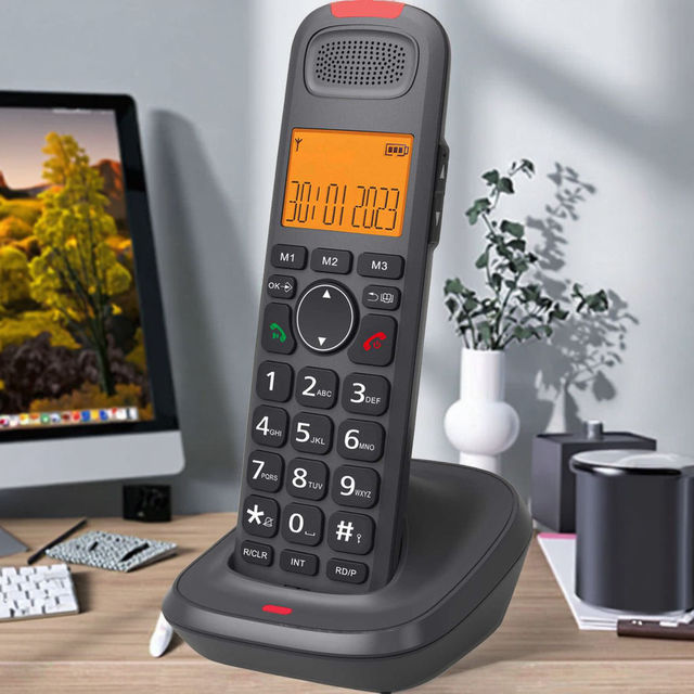 Home Office DECT Digital HD Audio Wireless Desktop Phone with Address Book Handheld Recording for Hotels and Businesses