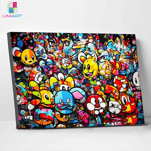 UNIART Alessio cacciatora Poster di arte della tela e arte della parete stampa di immagini moderne camera da letto decorazioni Poster Banksy Graffiti Art - Product Image 2