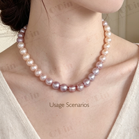 Perles pour l'artisanat, perles baroques naturelles roses et violettes, perles en vrac de 8 à 10 mm, texture crêpe, perles pour la fabrication de bijoux, vente en gros
