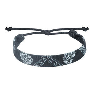 Venta al por mayor de moda árabe bufanda estilo Accesorios patrón geométrico Unisex hecho a mano ajustable pulsera tejida para regalos - Product Image 1