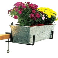Pince de garde-corps en métal de haute qualité avec revêtement en poudre noire sur pot de fleurs pour support de pont de 6 pouces