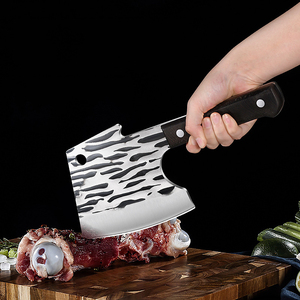 Hache de <span class=keywords><strong>boucher</strong></span> forgée pour couper la viande et les os, hache viking en acier inoxydable de 5 mm d'épaisseur avec manche en bois pour la cuisine - Product Image 5
