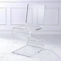 Mobilier moderne acrylique Z-Base chaise d'appoint en clair pour hôtel