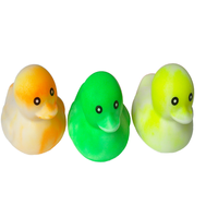 Jouet de bain apaisant pour enfants en forme de canard, doux et en peluche, en plastique, qui couine, compagnon de bain