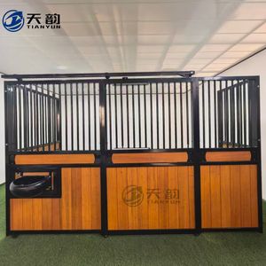 Porte avant de box équestre préfabriquée de 12 pieds, en acier thermolaqué, classique et luxueuse, pour écurie de <span class=keywords><strong>chevaux</strong></span> - Les <span class=keywords><strong>Chevaux</strong></span> - Product Image 6