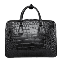 Nouveauté Sac à main vintage de haute qualité, sac à main portable fait main, sac à main de créateur OEM, sac à main en cuir de crocodile véritable exotique, sac pour ordinateur portable d'affaires