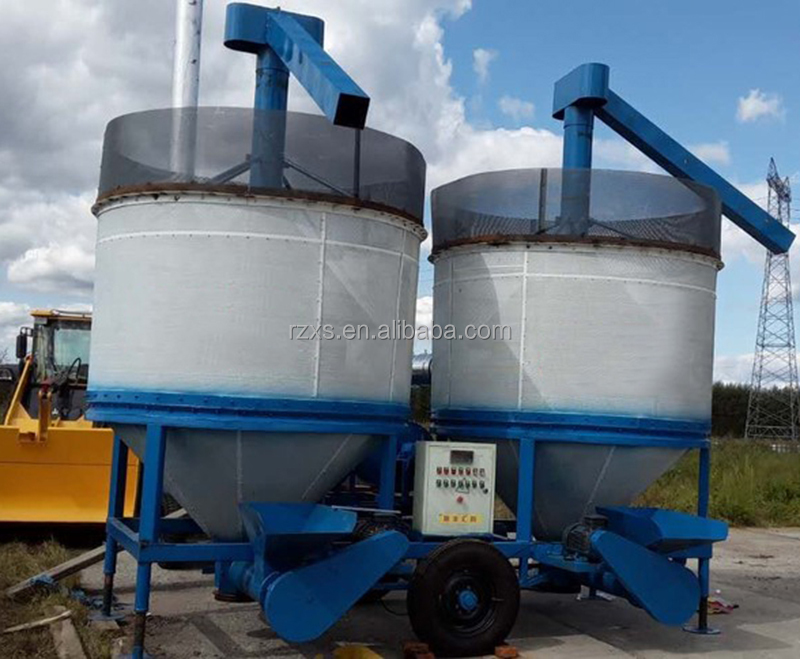 Great quality Mobile grain silo-bin dryer with husk as fuel