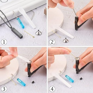 Kalung Guci Perhiasan Kremasi Abu Baja Tahan Karat untuk Wanita Pria - Product Image 5