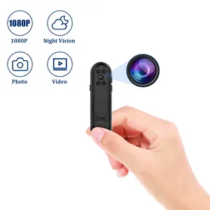 Mini câmera corporal HD 1080P micro gravador de vídeo com visão noturna, detecção de movimento, vídeo, áudio e gravação de voz, caneta e câmera de bolso