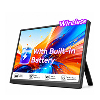 Monitor Portátil R&E de 15.6 Pulgadas, Inalámbrico, con Batería Integrada de 4000 mAh, 1080P FHD IPS, Pantalla Extensora para Laptop, OEM, Venta al Por Mayor, VESA