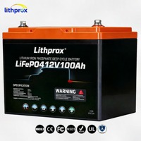 Batterie LiFePO4 12V 100Ah avec Bluetooth, chauffage, connecteur Anderson, étanche IP65, durée de vie 6000 cycles pour voiturette de golf, marine, camping-car, solaire, maison