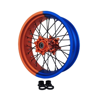 Ruedas Supermoto Bicolor Personalizadas de 17 Pulgadas para KTM XC SX SXF XCW XCF EXC-<span class=keywords><strong>F</strong></span> EXC <span class=keywords><strong>300</strong></span>/450cc, Aleación de Aluminio, Delanteras, Sin Cámara, para Motocicleta - Product Image 4