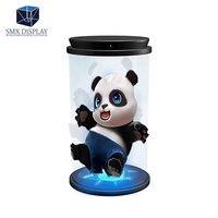 5.5/10.1/21.5/75 pouces Cylindre d'hologramme 3D Transparent dans l'armoire Hologrammes interactifs de tube holo