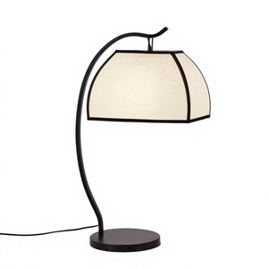 Modern Metal Table Lamp White Fabric <b>Drum</b> <b>Shade</b> E26 LED Adjustable Base 3500K Warm White Black White Stripe Pattern for Living - Product Image 1