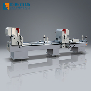 เครื่องตัดอลูมิเนียมแบบสองหัว E-WORLD ความแม่นยำสูง กำลังไฟ 6.25 กิโลวัตต์ สำหรับทำหน้าต่างประตู 380 โวลต์ ผลิตที่ซานตง รับประกัน 1 ปี - Product Image 1