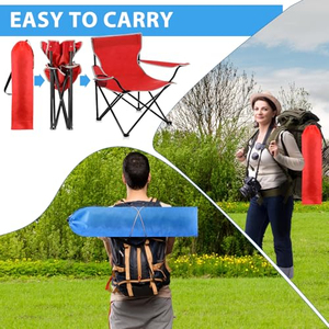 Factory Wholesale Custom Logo Outdoor Portable Folding Metal Beach Armchair Foldable Lightweight Camping Travel Fishing <b>Chair</b> - Product Image 3