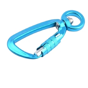 Mousqueton Jensan en alliage d'aluminium argenté à crochet carré en acier à haute résistance avec mini mousqueton en aluminium de haute qualité - Product Image 4