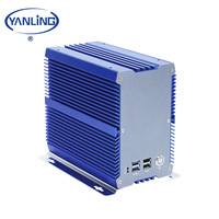 Mini pc industriel robuste, linux, 12v, fanless, interface personnalisée LAN et VGA, boîtier d'ordinateur, diy