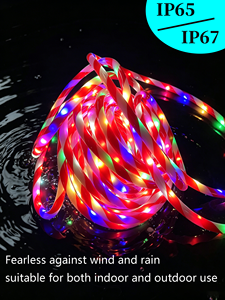 ไฟ LED แถบสี 6 สี รุ่น 2835 แบบเสียบใช้งานได้ทันที ความยาว 10 เมตร RGB นีออนเทป IP65 IP67 สำหรับตกแต่งงานปาร์ตี้คริสต์มาส - Product Image 5