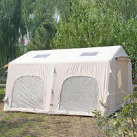 Tente de camping gonflable robuste et imperméable de 13,68 m² en forme de A, trois saisons, installation facile, abri extérieur pour les achats en gros