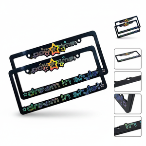 Marco de Matrícula Universal para Automóvil de Lujo, de Plástico, con Logotipo Personalizado en 3D/Impresión Plateada, Tipo Colgante, 6x12 Pulgadas - Product Image 2