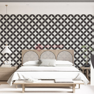 Baldosa de cemento encausticada con logotipo personalizado 300x300mm, suelo de hormigón hecho a mano para restaurante, exportación global, mejor precio - Product Image 3