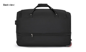 Unisex Multifunctional 2-Wheel Durable Polyester <b>Foldable</b> <b>Trolley</b> Luggage Expandable Capacity (53L-100L) for Airport Outdoor Use - Product Image 5