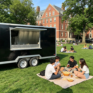 Remorque de cuisine mobile de 16 pieds pour la vente de snacks, hot-dogs, hamburgers, pizzas, churros, BBQ, personnalisable, résistante à la rouille, remorquable, pour la vente de <span class=keywords><strong>nourriture</strong></span> de rue - Product Image 1