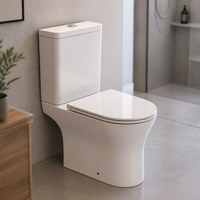 WC moderne sans bride en deux parties, en céramique de luxe, à siphon, à double chasse, pour projet de construction