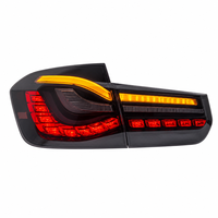 Feux arrière LED à effet écaille de dragon de 2e génération à haut lumen, clignotants séquentiels ambre, base fumée, pour BMW F30 2013-2018