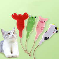 Nouveaux jouets à mâcher pour chats en peluche, en papier froissé et en ficelle, avec motif d'animaux de dessin animé mignons, à la catnip, résistants à l'usure