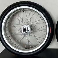 Expédition rapide - Kit de roues Supermoto Sur-Ron Light Bee LBX 17 pouces - Argent chromé - Pneus de route 70/90-17 90/80-17 - Pièces de moto électrique tout-terrain