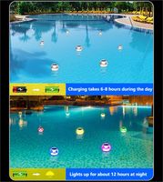 Lampes flottantes d'extérieur 22LED Lumière solaire pour piscine Blanc/Chaud/RGB Polysilicium IP65 Décoration de piscine Lanternes de nuit