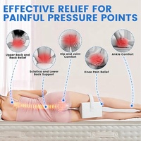 Oreiller pour les jambes en mousse à mémoire de forme, oreiller pour les genoux en tissu pour dormir et se reposer, avec massage magnétique, soulagement de la douleur du nerf sciatique pour une utilisation au lit