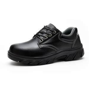 Stivali di Sicurezza Impermeabili OEM, <span class=keywords><strong>Scarpe</strong></span> <span class=keywords><strong>da</strong></span> <span class=keywords><strong>Lavoro</strong></span> in Pelle PU Impermeabili per Uomo, <span class=keywords><strong>Scarpe</strong></span> Nere a Taglio Basso con Punta in Ferro - Product Image 1