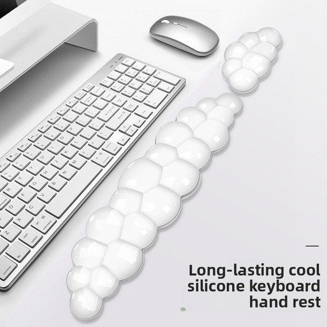 Mechanical Keyboard Handle, Transparent Silicone Bowl Guard Pad, Cloud Cool Keyboard Wrist Support, Bowl Pad, Office Mouse Pad
