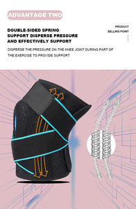 AOFIT Genouillère de sport réglable à séchage rapide en néoprène avec 4 ressorts stabilisateurs et trou pour la rotule, attelle de protection du genou - Product Image 4