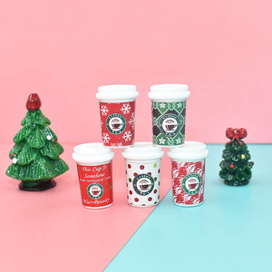 Giáng Sinh <span class=keywords><strong>3D</strong></span> Thu Nhỏ Cà Phê Cốc Nhựa Quyến Rũ Mini Cup Nhựa Cabochon Nhà Búp Bê Đồ Chơi Thực Phẩm Vui Nhộn DIY Mô Phỏng Trang Trí - Product Image 2