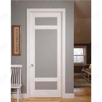 Prima Bois Massif Interne Simple Blanc Français Chambre à coucher Cuisine Portes Intérieures Prépeintes pour Maison